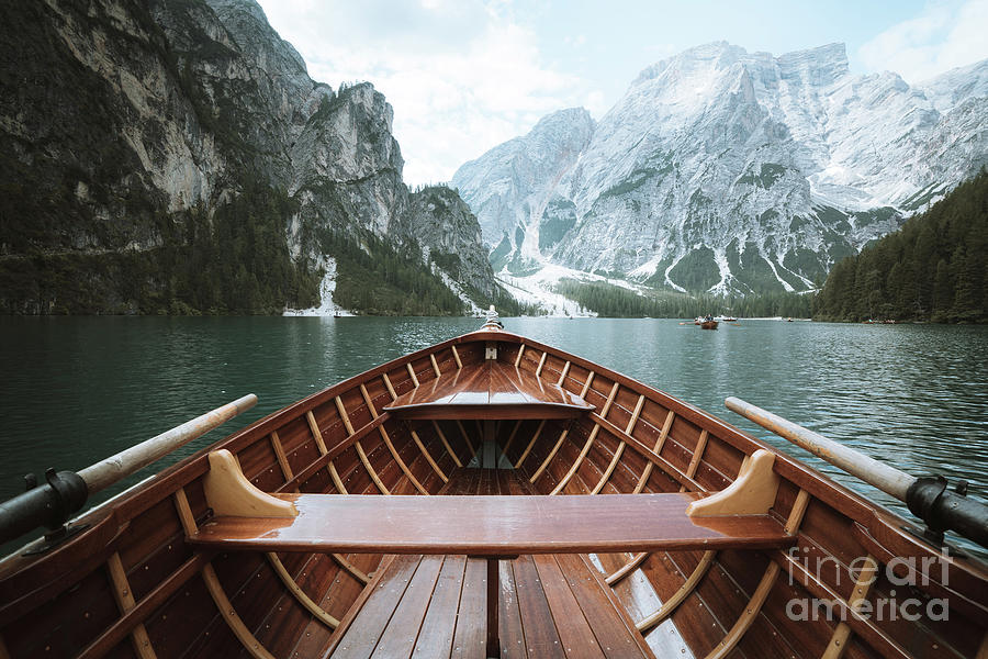 Summer Photograph - Lago di Braies Boat Ride by JR Photography