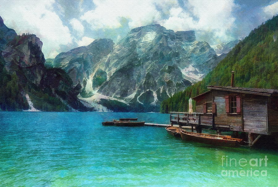 Lago di Braies Digital Art by Jerzy Czyz