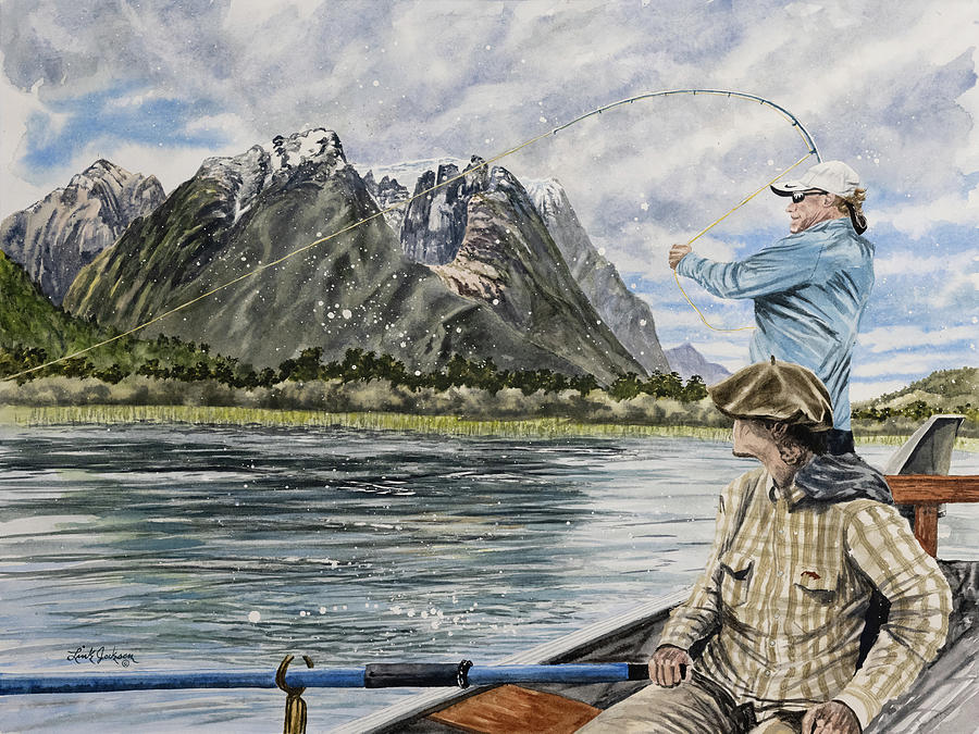 Lago Yelcho Action Painting by Link Jackson
