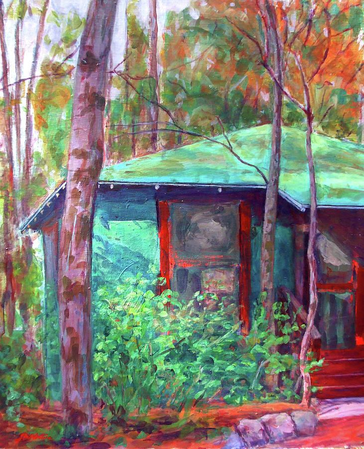 Lagoon Cabin Painting by Joe DiSabatino