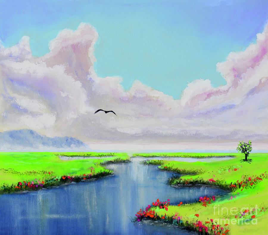 Lagoon Painting by Mary Scott
