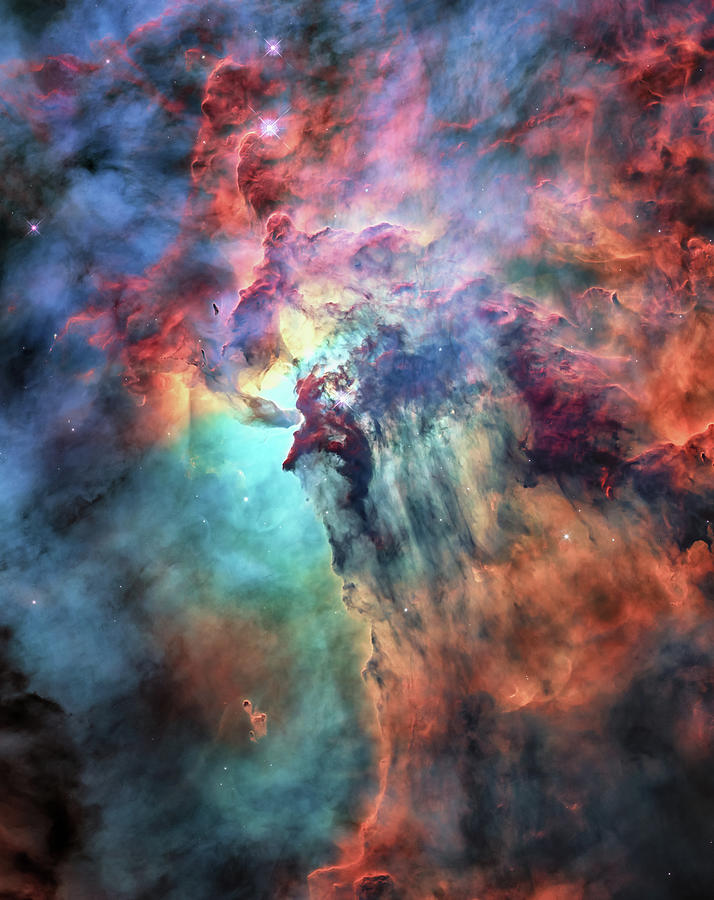 Interstellar Photograph - Lagoon Nebula by Mango Art