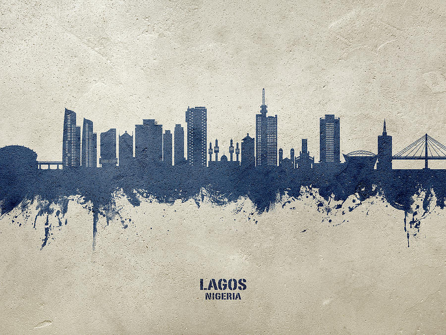 Lagos Nigeria Skyline #31 Digital Art by Michael Tompsett