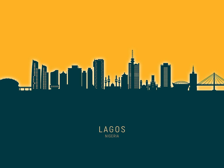 Lagos Nigeria Skyline #40 Digital Art by Michael Tompsett