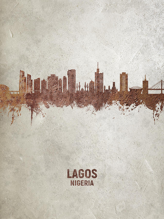 Lagos Nigeria Skyline #58 Digital Art by Michael Tompsett