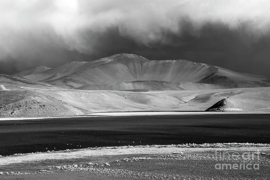 Laguna Santa Rosa black and white Chile Photograph by James Brunker