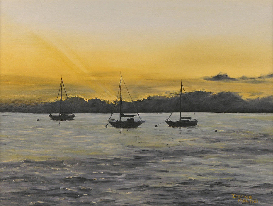 Lahaina Sailboats Painting by Darice Machel McGuire