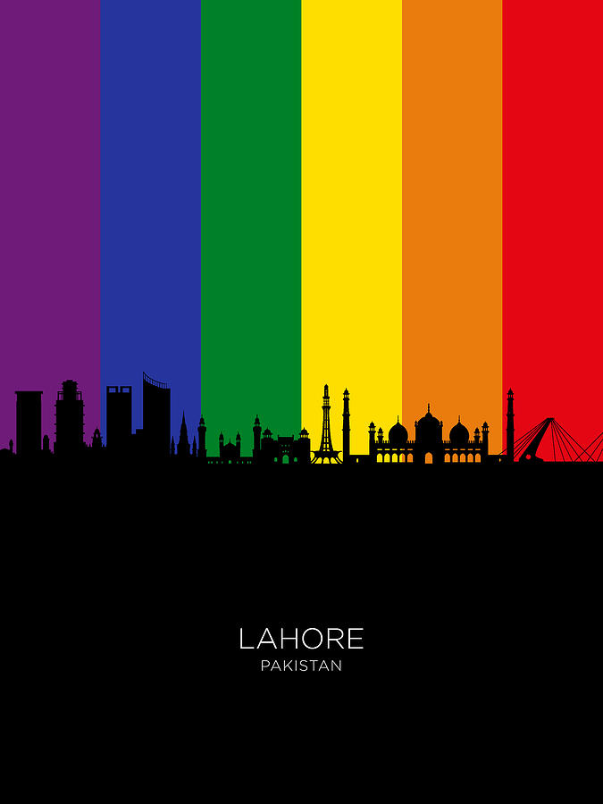 Lahore Pakistan Skyline #15 Digital Art by Michael Tompsett