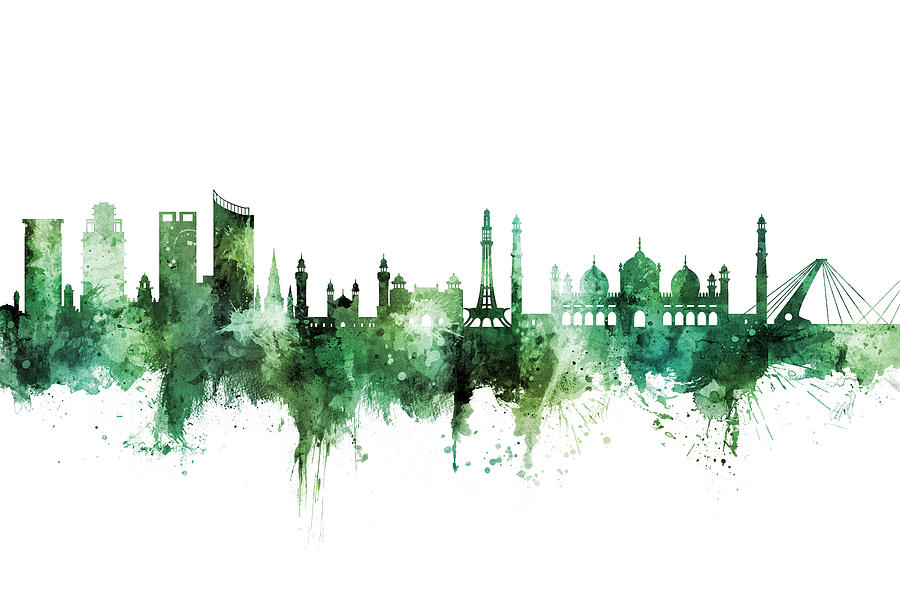 Lahore Pakistan Skyline #74 Digital Art by Michael Tompsett