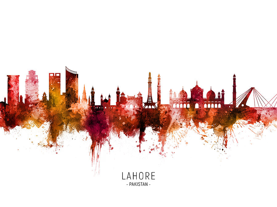 Lahore Pakistan Skyline #79 Digital Art by Michael Tompsett