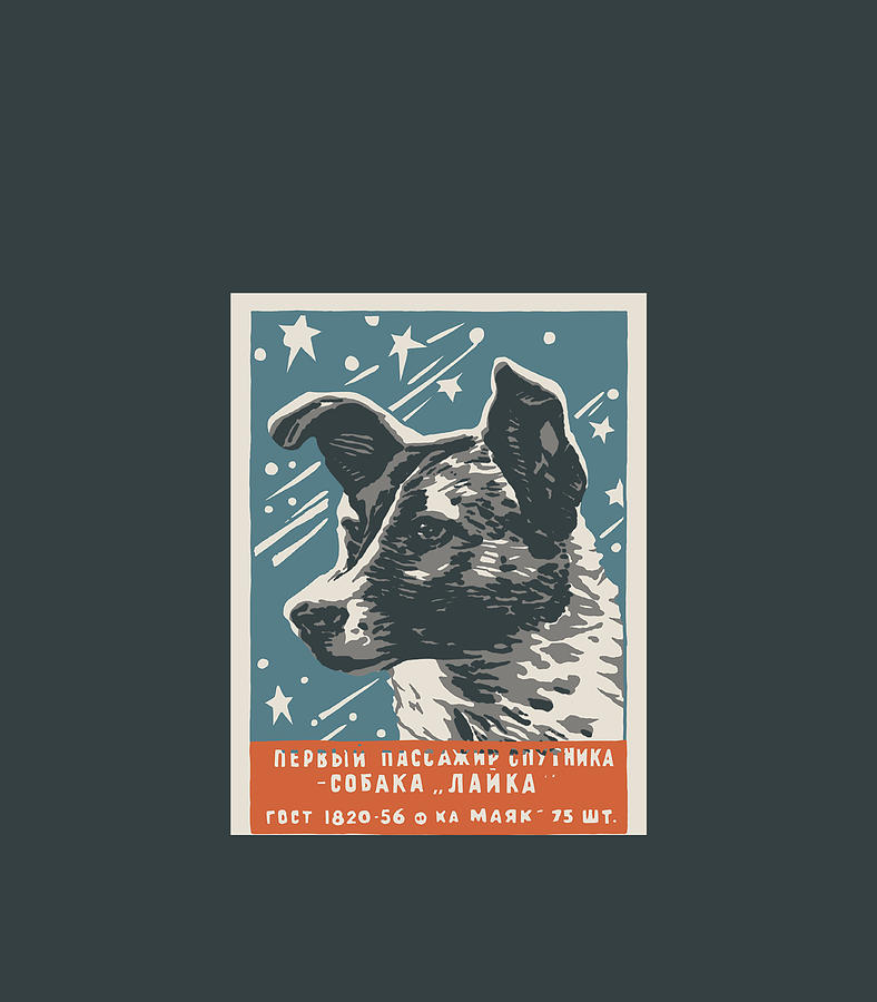 Laika Space Dog product Vintage CCCP Soviet Russia USSR Digital Art by ...