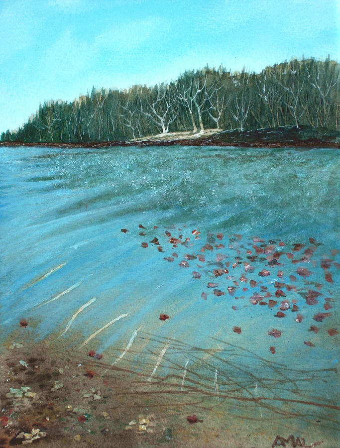 Nature Painting - Lake by Anastasiya Malakhova