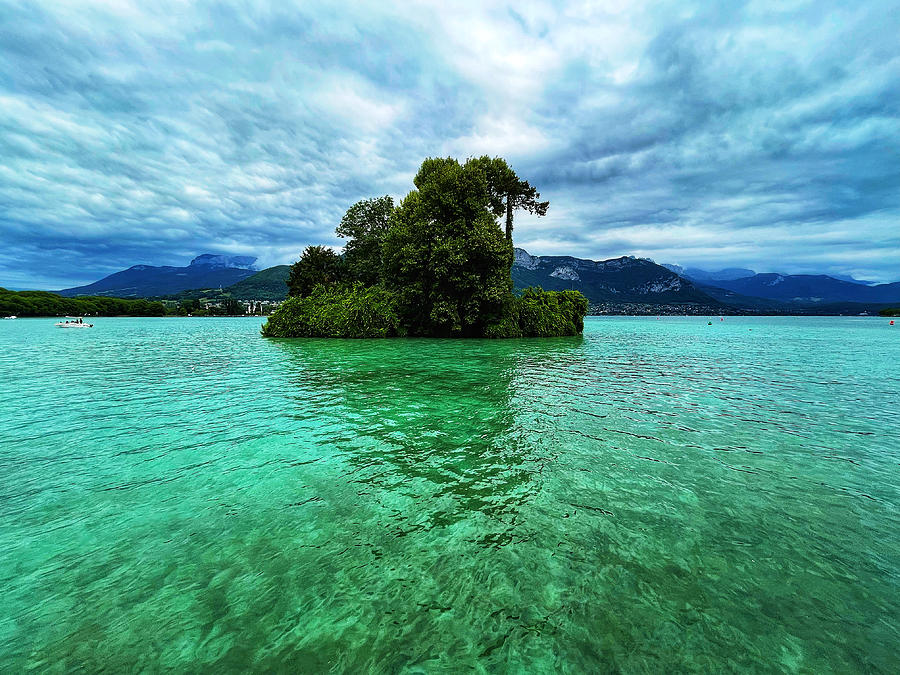 Lake Annecy-The swans island Photograph by Deborah Lynch - Fine Art America