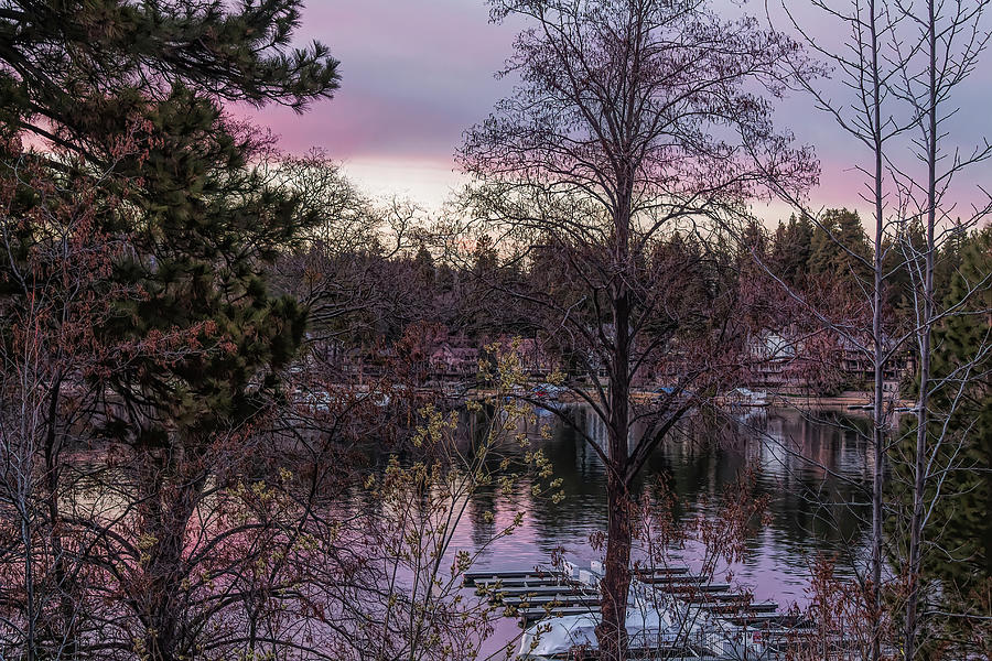 Lake Arrowhead Sunset Photograph by Alison Frank