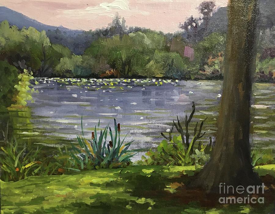 Lake at Charles Owen  Painting by Anne Marie Brown