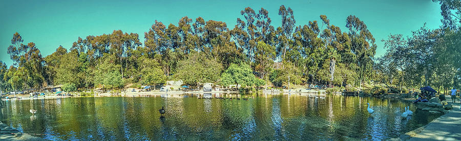 Lake at Kenneth Hahn Photograph by Marcus Jones