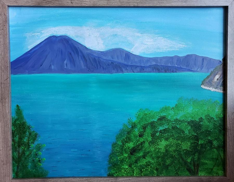 Lake factory atitlan Guatemala painting