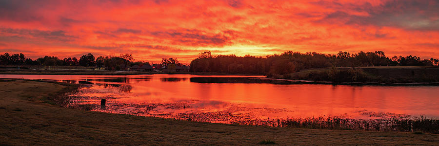 Lake Bentonville Stunning Sunrise Panorama Photograph by Gregory Ballos Lake Bentonville Stunning Sunrise Panorama Photograph by Gregory Ballos