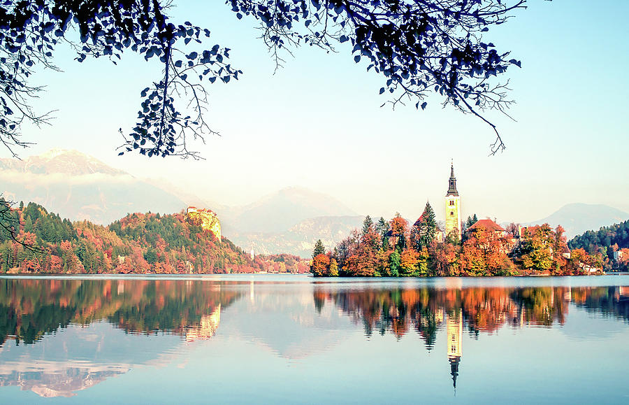 Lake Bled fall colors 3 Photograph by Dan Westfall - Fine Art America