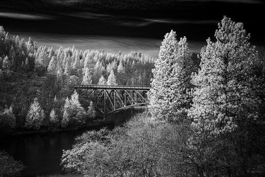 Lake Britton Bridge in Infrared Photograph by Mike Lee