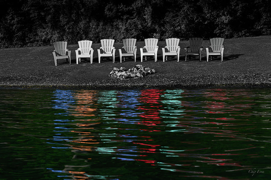 Lake Chairs Photograph by Chip Evra