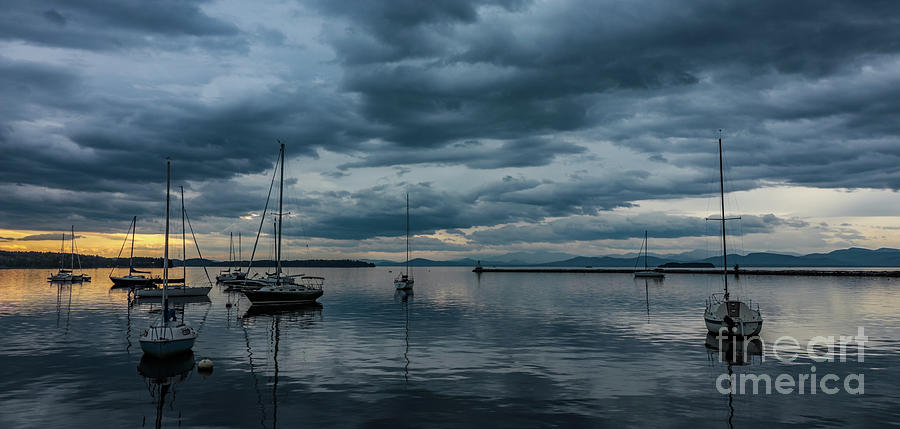 Lake Champlain Blue Hour Photograph by Seth Betterly