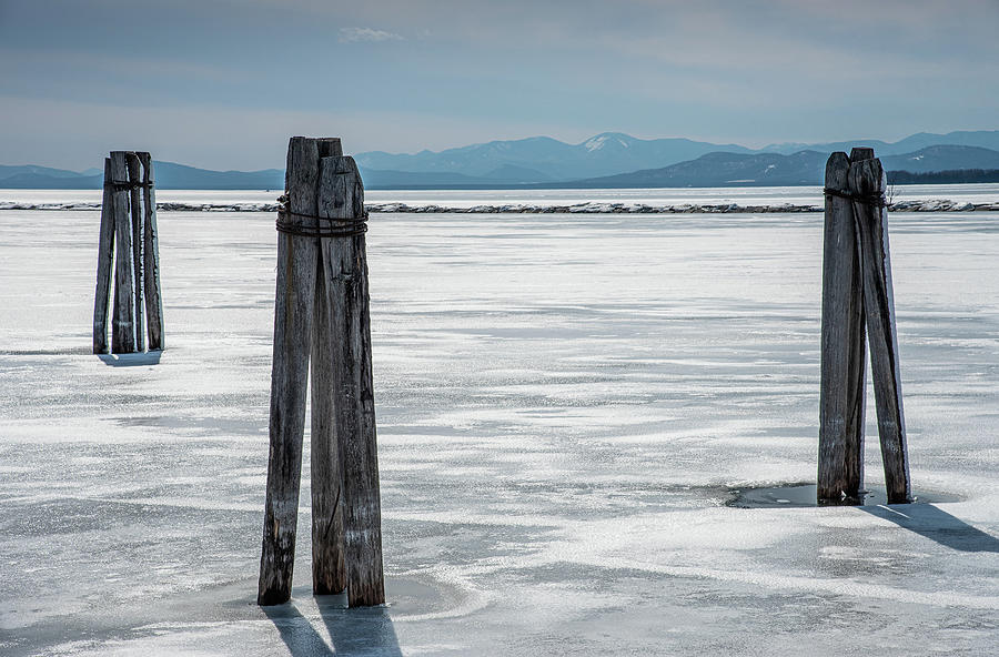 Lake Champlain Winter Scene Photograph by Lynn Thomas Amber