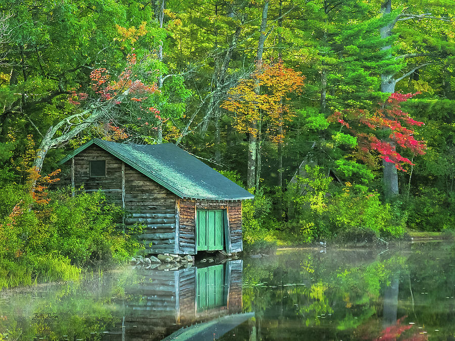 Fall Photograph - Lake Chocoura Boathouse by Betty Denise