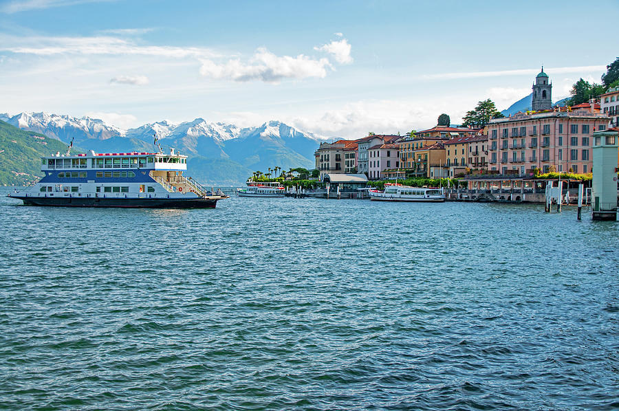 Lake Como Ferry - Bellagio, Italy Photograph by Denise Strahm