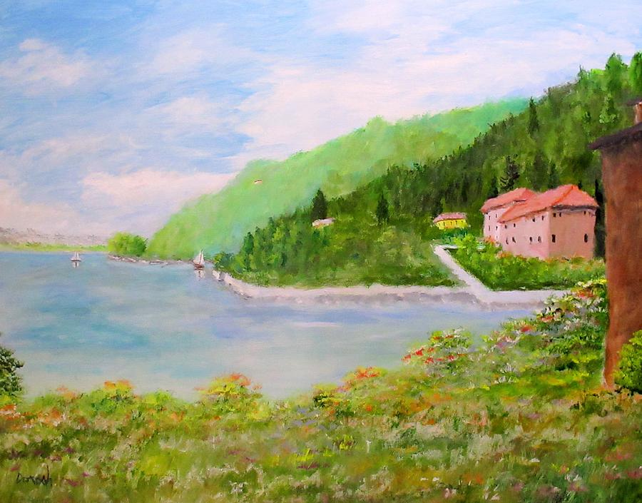Lake Como Painting by Gregory Dorosh