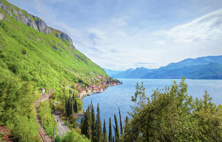 Lake Como Italy Painterly Photograph