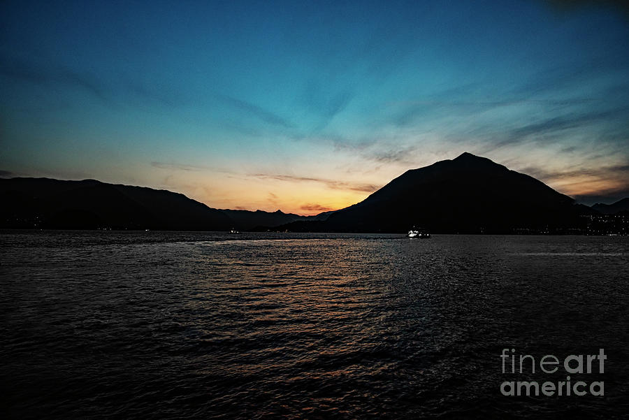 Lake Como-lake Como Sunset Photograph by Judy Wolinsky