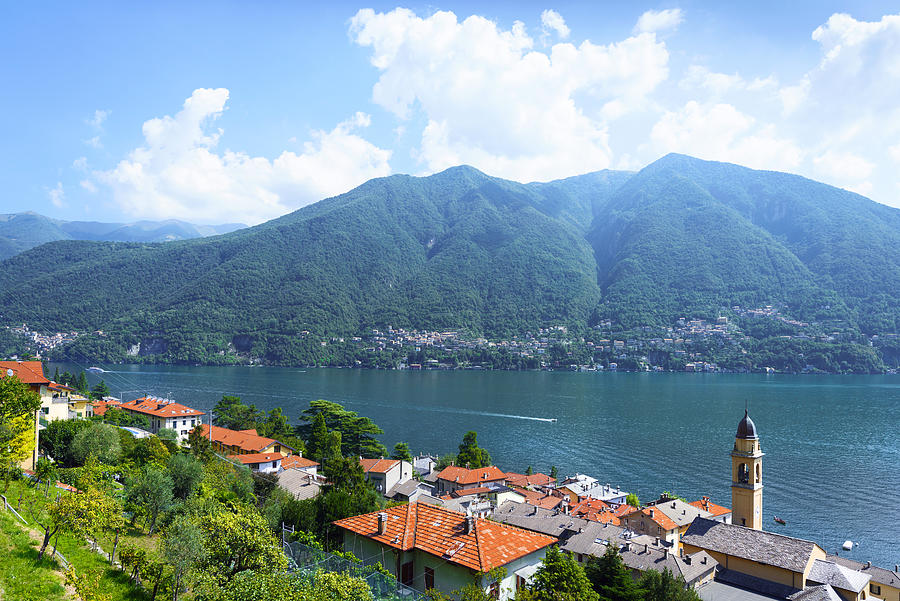 Lake Como, view from Carate Urio Photograph by Gina Pricope