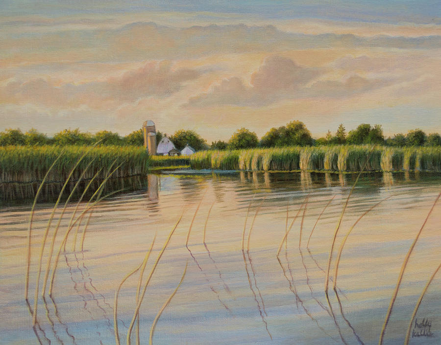 Lake Country Farm Painting by Holly Kallie