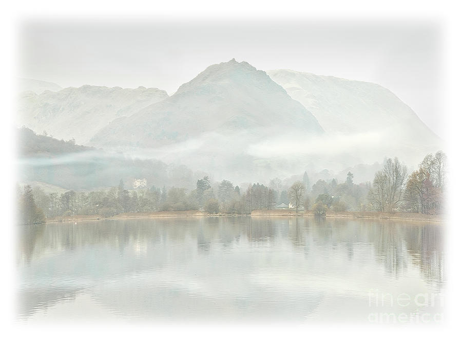Lake District Uk Gentle Delicate Soft Foggy Dawn Soft Tenderness Mountains Reflection  Photograph by Tatiana Bogracheva