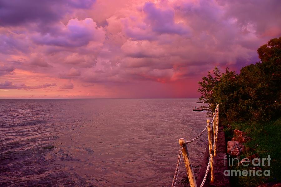 Lake Erie in Pink Photograph by Yvonne M Smith