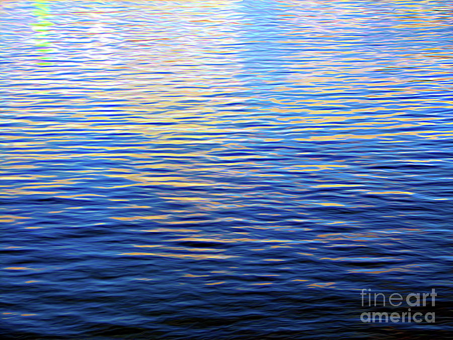 Lake Erie Ripples and Reflections Abstract Expressionism Effect Photograph by Rose Santuci-Sofranko
