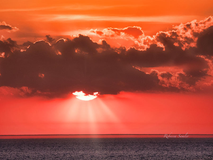 Lake Erie Sunset Photograph by Rebecca Samler