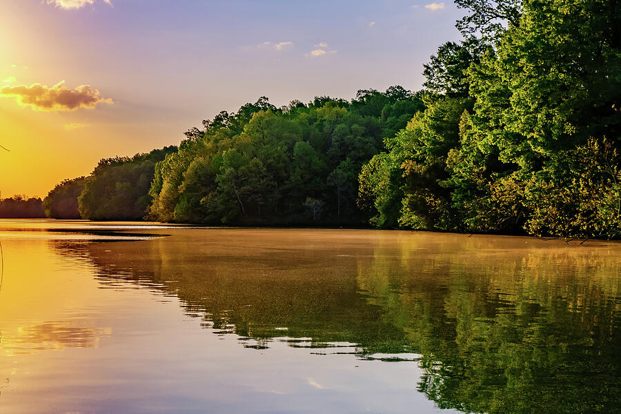 Lake Fayetteville Vibrant Sunrise - Northwest Arkansas Photograph by Gregory Ballos Lake Fayetteville Vibrant Sunrise - Northwest Arkansas Photograph by Gregory Ballos