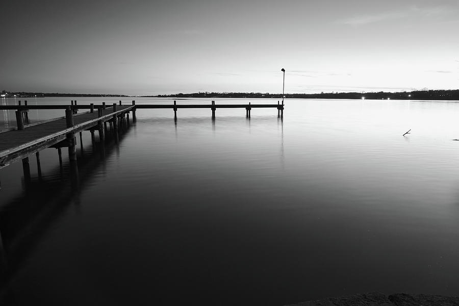 Lake Fishing Pier Monochrome 012120 by Rospotte Photography Lake Fishing Pier Monochrome 012120 by Rospotte Photography