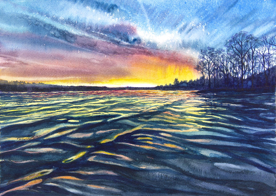 Lake Galena Sunset, Peace Valley Painting