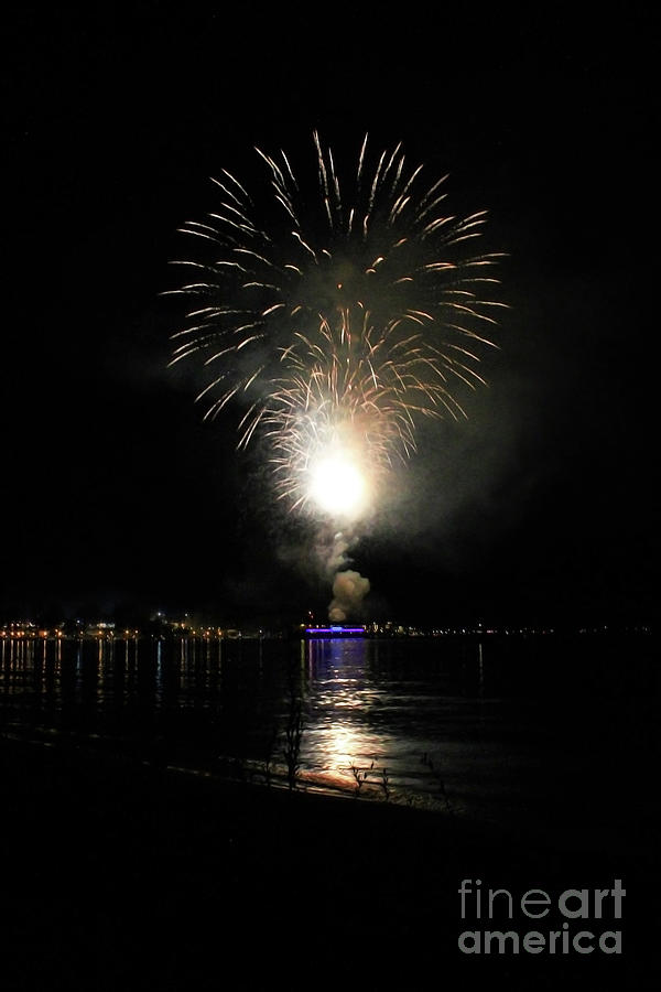 Lake Fireworks Photograph by S Jamieson Fine Art America