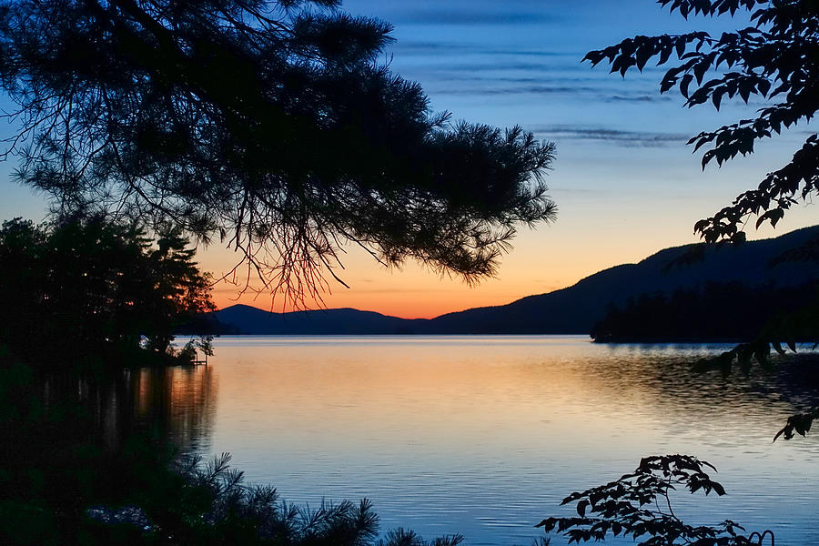 Lake George Sunrise from Huletts Landing Photograph by Russel Considine