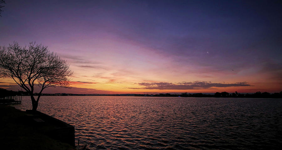 Lake Granbury Sunrise Panorama Photograph by Judy Vincent