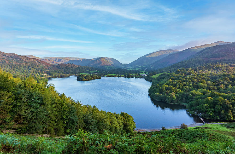 Lake Grasmere In Early Morning In Lake District Photograph