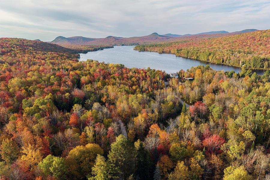 Lake Groton Fall Foliage - Groton, Vermont - October 2023 Photograph by John Rowe