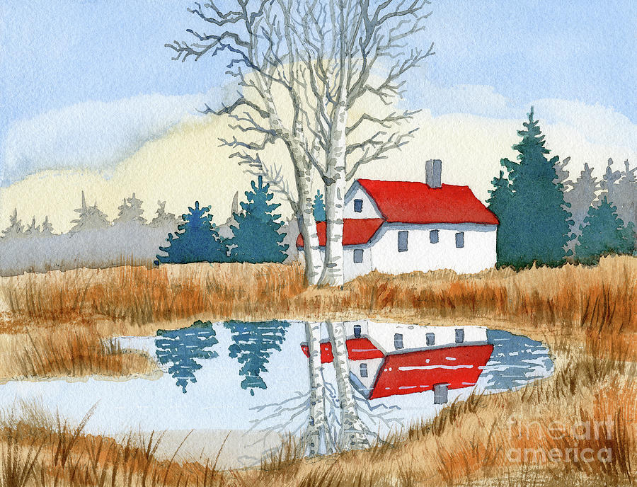 Lake House Painting by Norma Appleton