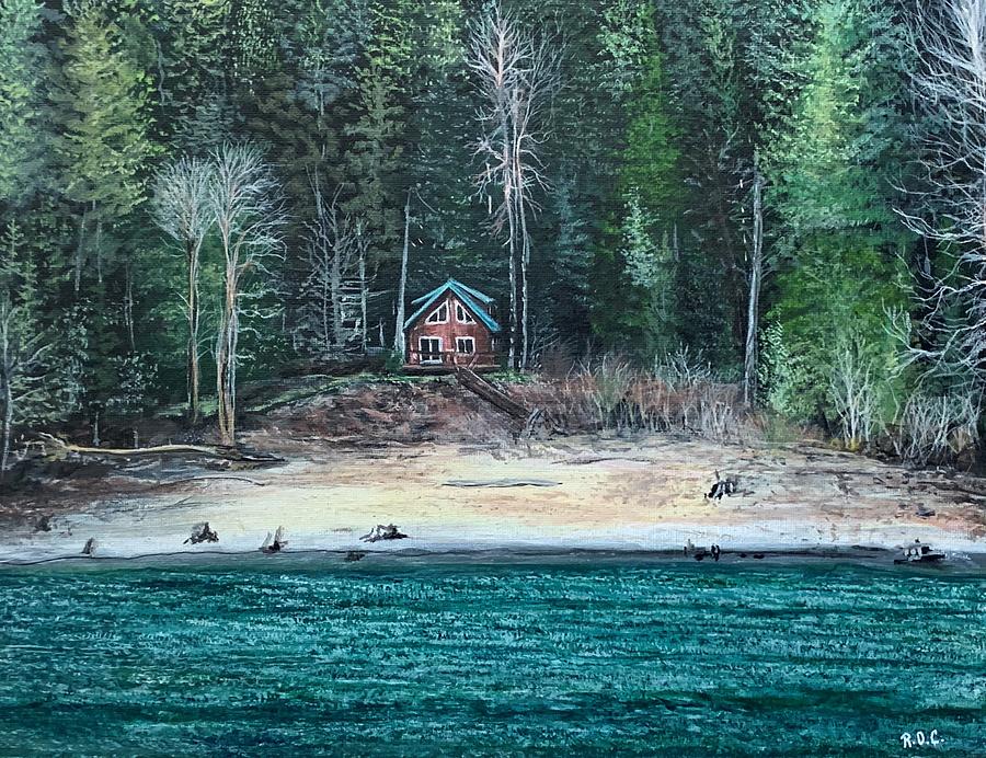 Vacation Home Painting - Lake House by Robin Crawford