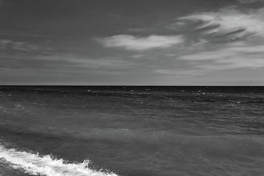 Lake Huron Waves 3 BW 061321 Photograph by Mary Bedy