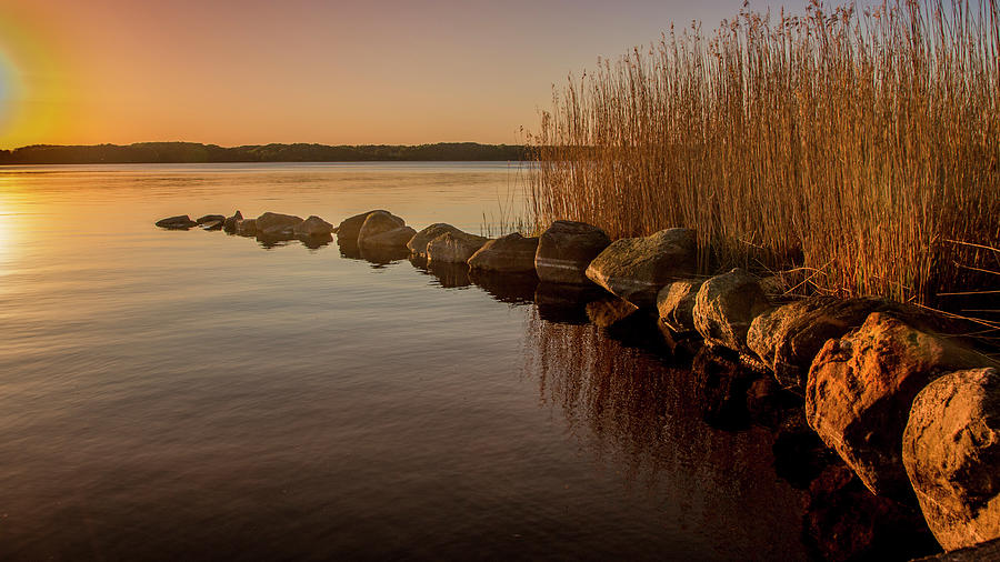 Lake in beautiful sunset Photograph by Karlaage Isaksen